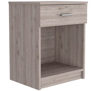 FM FURNITURE Pictor Nightstand Light Gray made of Engineered Wood