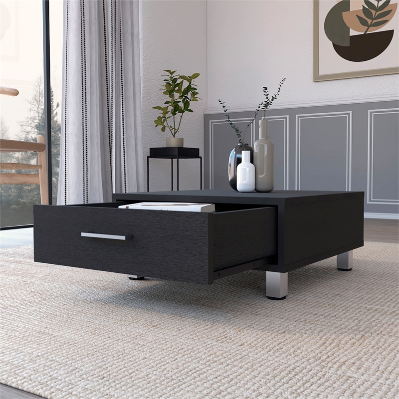 FM FURNITURE Kabul Coffee Table Black Wengue Engineered Wood