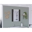 FM FURNITURE Mirror Praia Black Wengue With Engineered Wood Frame