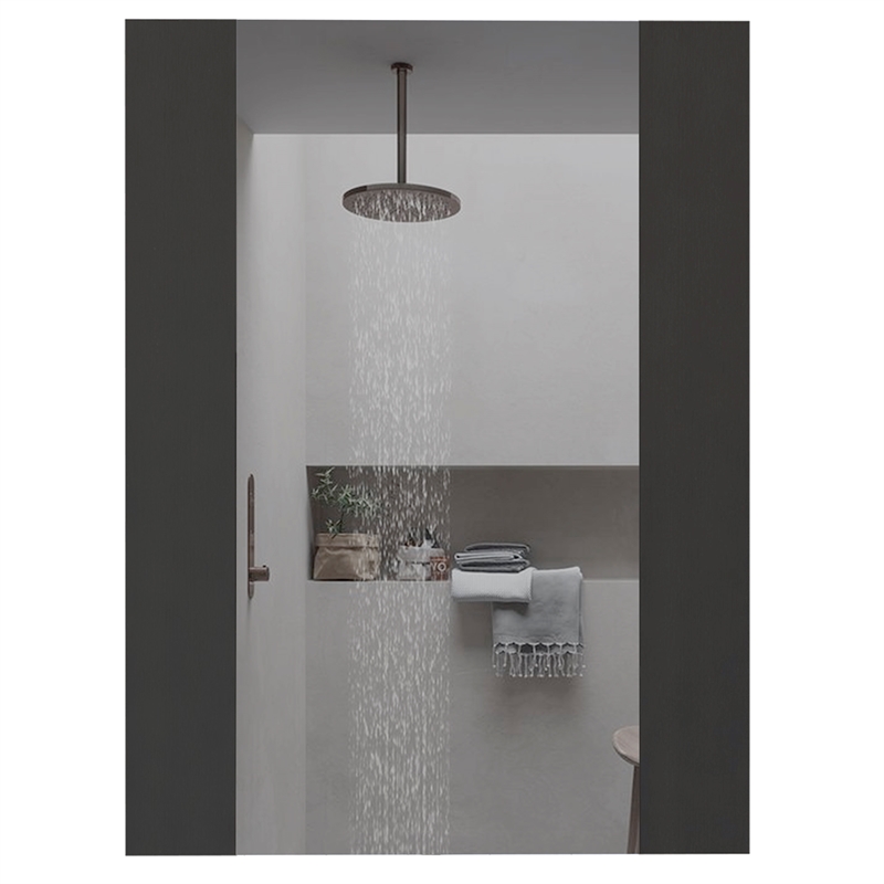 FM FURNITURE Mirror Praia Black Wengue With Engineered Wood Frame