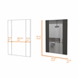 FM FURNITURE Mirror Praia Black Wengue With Engineered Wood Frame