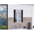 FM FURNITURE Mirror Praia Black Wengue With Engineered Wood Frame