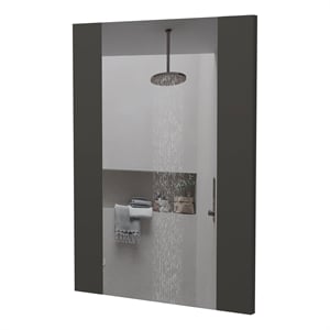 FM FURNITURE Mirror Praia Black Wengue With Engineered Wood Frame