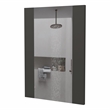FM FURNITURE Mirror Praia Black Wengue With Engineered Wood Frame