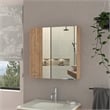 FM FURNITURE Kenya Medicine Cabinet Engineered Wood Pine (Beige)