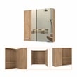 FM FURNITURE Kenya Medicine Cabinet Engineered Wood Pine (Beige)