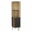 FM FURNITURE Grace Bar Cabinet with Shelves Engineered Wood Beige