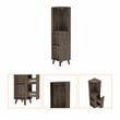 FM FURNITURE Quinn Corner Bar Cabinet Engineered Wood Dark Brown