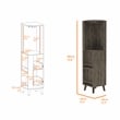 FM FURNITURE Quinn Corner Bar Cabinet Engineered Wood Dark Brown