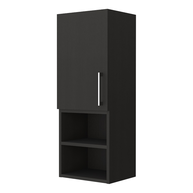 FM FURNITURE Praia Medicine Cabinet Engineered Wood Black Wengue