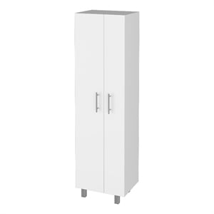 FM FURNITURE  Norway Broom 71&quotH Engineered Wood Closet Pantry in White