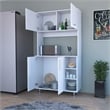 FM FURNITURE Colorado Engineered Wood Pantry Cabinet with 4 Doors in White