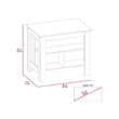 FM FURNITURE Brooklyn 3-Shelf Engineered Wood Kitchen Island White / Ibiza