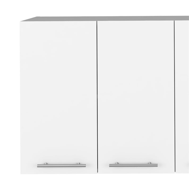 FM FURNITURE Sitka Wall Cabinet Four Doors Engineered Wood White