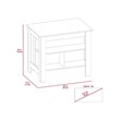 FM FURNITURE Brooklyn 3-Shelf Modern Engineered Wood Kitchen Island White