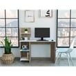FM FURNITURE Tecoa Writing Desk with Three Shelves Engineered Wood Brown