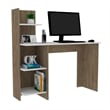 FM FURNITURE Tecoa Writing Desk with Three Shelves Engineered Wood Brown