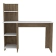 FM FURNITURE Tecoa Writing Desk with Three Shelves Engineered Wood Brown