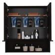 FM FURNITURE Ozark Medicine Cabinet Black Color Engineered Wood