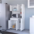FM FURNITURE Venice 90 Pantry Cabinet with Six Doors Engineered Wood White