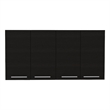FM FURNITURE Sitka Wall Cabinet with Four Doors Engineered Wood Black