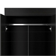 FM FURNITURE Janeiro Armoire Double Door Black Engineered Wood