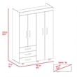FM FURNITURE Janeiro Armoire Double Door Black Engineered Wood