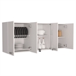 FM FURNITURE Yuma Wall Cabinet with Four Doors White Engineered Wood