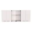 FM FURNITURE Yuma Wall Cabinet with Four Doors White Engineered Wood