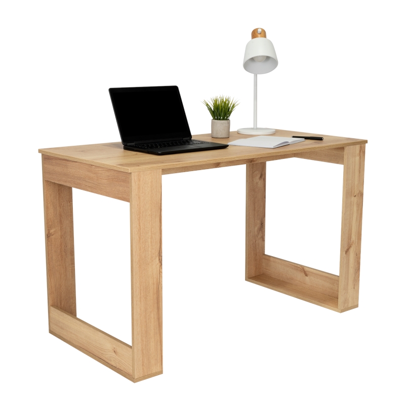 FM FURNITURE Aurora Writing Computer Desk Engineered Wood Oak