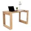 FM FURNITURE Aurora Writing Computer Desk Engineered Wood Oak