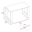 FM FURNITURE Aurora Writing Computer Desk Engineered Wood Oak