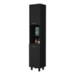 FM FURNITURE Sheffield Two Door Pantry Cabinet Engineered Wood Black