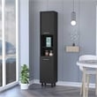 FM FURNITURE Sheffield Two Door Pantry Cabinet Engineered Wood Black