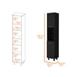 FM FURNITURE Sheffield Two Door Pantry Cabinet Engineered Wood Black