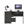 FM FURNITURE Raleigh L Shape Desk Smokey Oak Engineered Wood