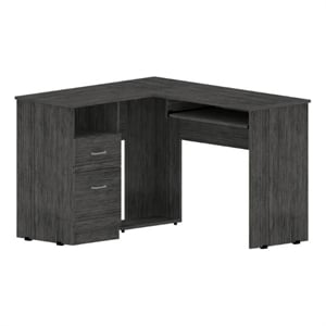 FM FURNITURE Raleigh L Shape Desk Smokey Oak Engineered Wood