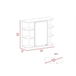 FM FURNITURE Valdez Medicine Cabinet With Six Shelves Engineered Wood Light Gray