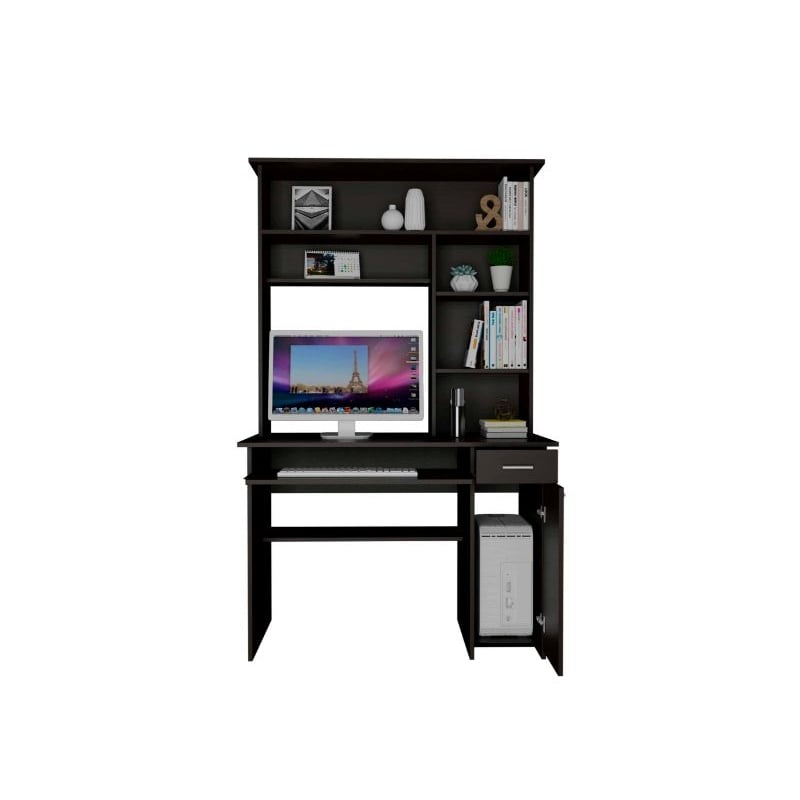 FM FURNITURE Weston Two Writing Computer Desk Engineered Wood Black