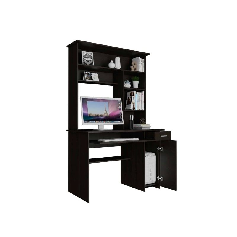 FM FURNITURE Weston Two Writing Computer Desk Engineered Wood Black