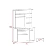 FM FURNITURE Weston Two Writing Computer Desk Engineered Wood Black