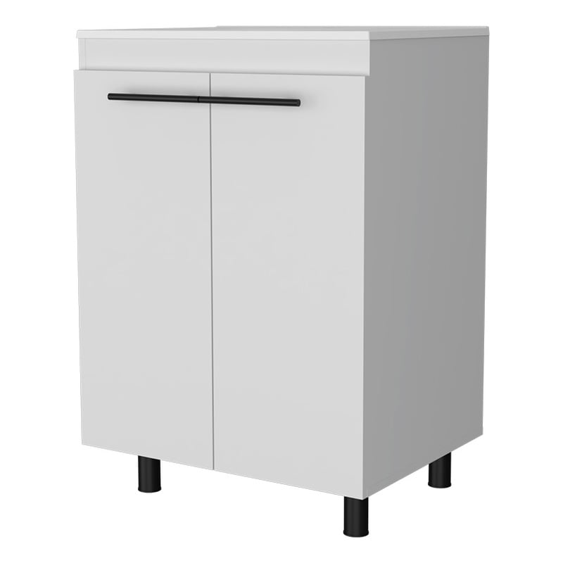 FM FURNITURE Selma 60 Inches Freestanding Vanity Cabinet Engineered Wood White