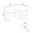 FM FURNITURE Fresno Writing Computer Desk Gray Engineered Wood