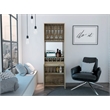 FM FURNITURE Redding Bar Cabinet Five Bottle Cubbies Engineered Wood Beige