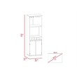 FM FURNITURE Redding Bar Cabinet Five Bottle Cubbies Engineered Wood Beige