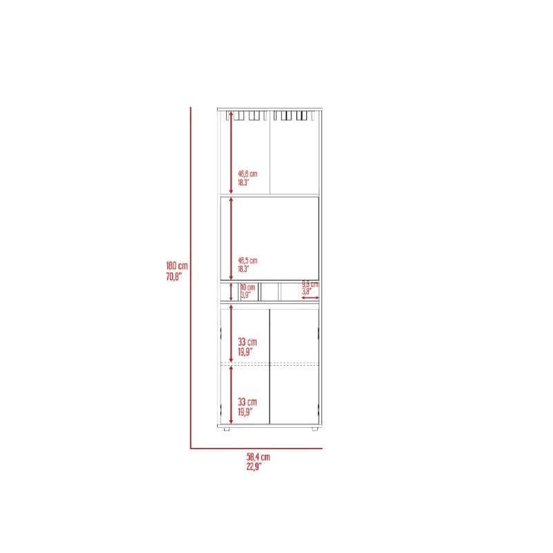 FM FURNITURE Redding Bar Cabinet Five Bottle Cubbies Engineered Wood Beige