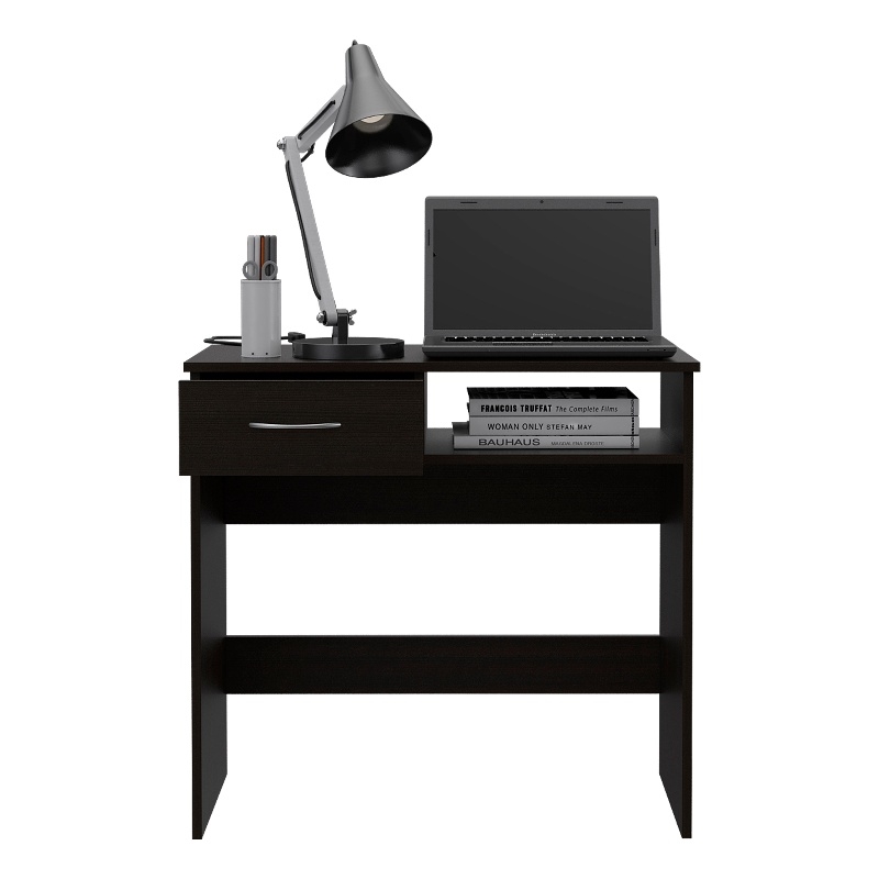FM FURNITURE Plano Two Piece Home office Set Black Engineered Wood