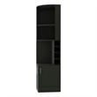 FM FURNITURE Delhi Corner Bar Cabinet Double Door Engineered Wood Black