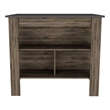 FM FURNITURE Brooklyn Kitchen Island with 3 Shelves Engineered Wood Brown