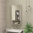 FM FURNITURE Modesto Engineered Wood Medicine Cabinet with Mirror in Light Gray